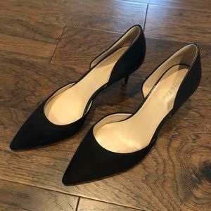 Black Suede and Leather Essex Lane D’orsay Pumps Size 10